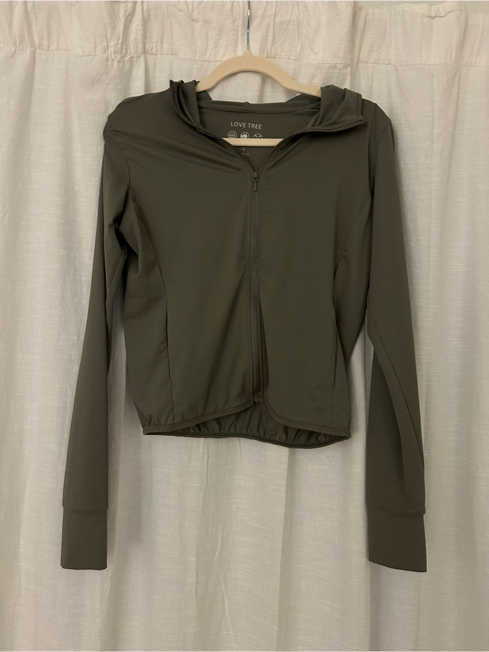 Love Tree Olive Green Performance Hoodie